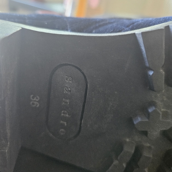 Navy Velvet Sandro Boots - Picture 3 of 4